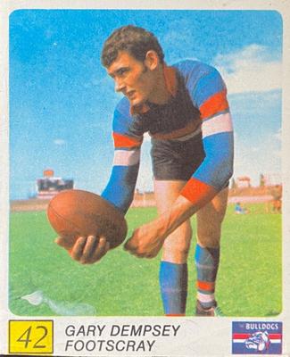 1970 Kellogg's VFL Footballers In Action #42 Gary Dempsey Front